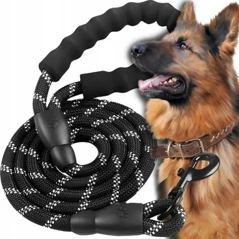 Vodítko pro psa SMYCZ DLA PSA DŁUGA 150cm Smycz treningowa REFLEXNÍ, ODOLNÁ, SILNÁ, 50 kg