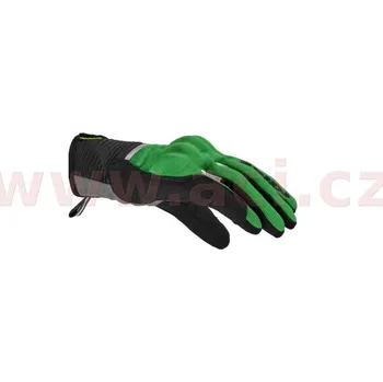Moto rukavice rukavice FLASH CE, SPIDI (černé/zelené) (Velikost: 2XL) 2H453091