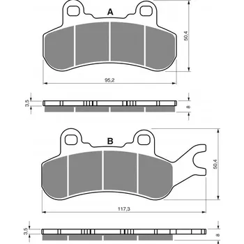 Brzda pro motocykl Brzdové destičky GOLDFREN 378 S33 OFF-ROAD REAR