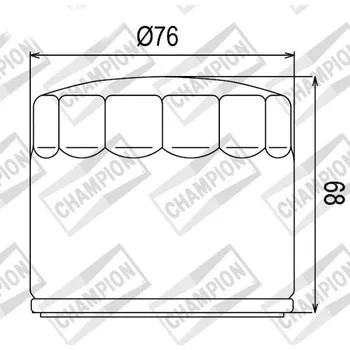 Filtr pro motocykl Olejový filtr CHAMPION COF072C 100609725 HARLEY DAVIDSON XLX-61 Sportster 1000 1983-1985