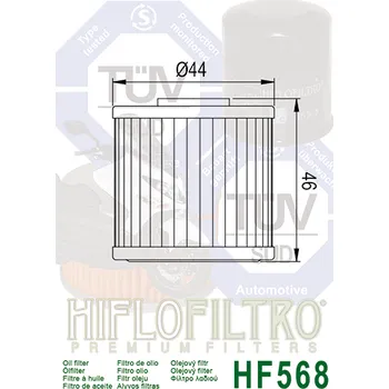 Auto-moto Olejový filtr HIFLOFILTRO HF568 KYMCO Xciting 400 2012-2020