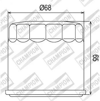 Filtr pro motocykl Olejový filtr CHAMPION COF038 100609515 SUZUKI SV 650 (S) 2003-2010