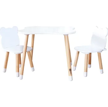 hrací stolek FreeOn Dřevěný stolek s židlemi Medvěd