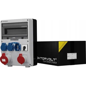 Rozvaděč Staveništní rozvaděč s vypínačem 0-1 TD 32A 16A 3x230V Schuko Doktorvolt