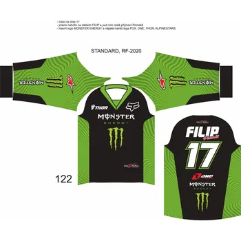 Moto dres Dres na zakázku Motokros, Enduro, MTB, BMX, DH, 137 2H1128130