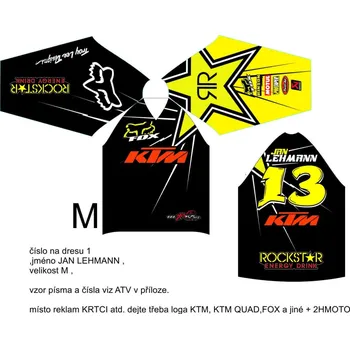 Moto dres Dres na zakázku Motokros, Enduro, MTB, BMX, DH, 238 2H112832