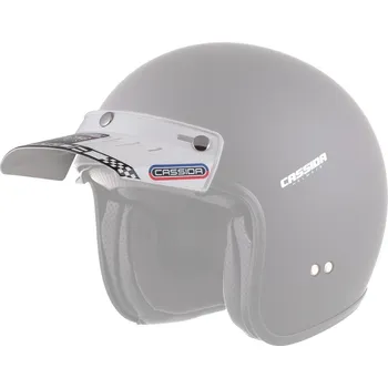 Helma na motorku plochý kšilt Oxygen Racing Spirit, CASSIDA (bílý, cvakání na druky) 2H581785