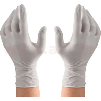 Moto rukavice Rukavice latexové jednorázové, zesílené nepudrované bílé (S,M,L100 ks, XL 90ks) (Velikost: (100KS)) 2H663847