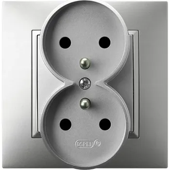 Elektrická zásuvka Elektrická Zásuvka Ospel stříbrná