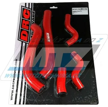 Hadice chladiče DRC RADIATOR HOSE KIT - DRC D47-01-173 - Honda CRF450L / 19-20 - červené (sada 5ks) HONDA CRF 450 L 2019-2020