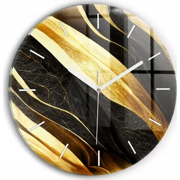 Hodiny Ozdobné nástěnné hodiny s krásnou grafikou Elegantní abstrakce kulatý průměr 30 cm