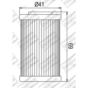 Filtr pro motocykl Olejový filtr CHAMPION COF555 100609605 HUSABERG FE 570 2009-2012