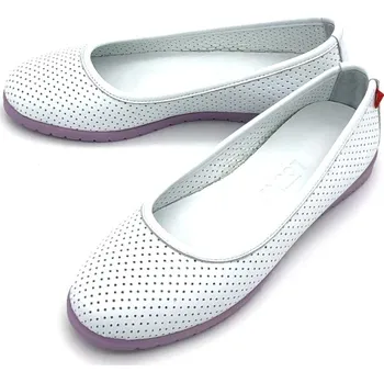 Dámské baleríny Dámské kožené baleríny L1205-65 Looke bílá Barva: light purple, Velikost: 38