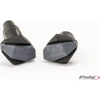 Pádové protektory rámu PUIG R12 9708N černý s šedou gumou 9708N