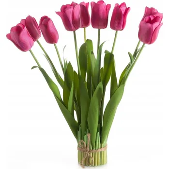 umělá květina Kytice tulipánů umělá květina dekorativní amarantová 46 cm