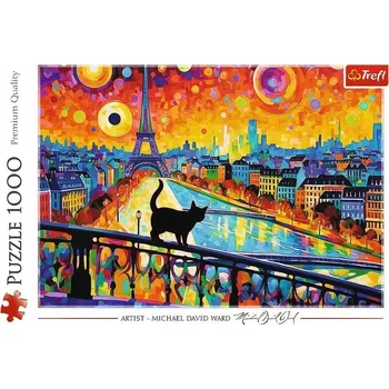 Puzzle Trefl Puzzle 1000 dílků Kočky v Paříži