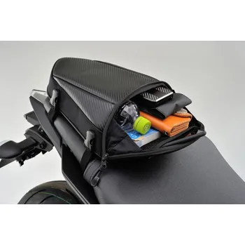 Zavazadlo na motocykl brašna na sedadlo spolujezdce objem 4 l, HenlyBegins (karbon dekor, černý lem) 95734