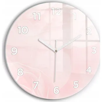 Hodiny Minimalistické Čtvercové Skleněné Nástěnné Hodiny S Potiskem Růže průměr 30 cm