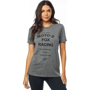 Pánské tričko FOX Darkside Ss Bf Crew Rl Slve, Heather Graphite, LFS18F (Velikost: XS) 21935-185-MASTER