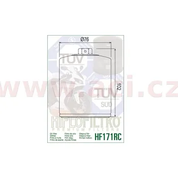 Filtr pro motocykl OLEJOVÝ FILTR HF171B RACING HARLEY DAVIDSON FXSTBIC 1600 Night Creeper 2007-2008