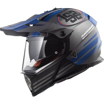 Helma na motorku LS2 MX436 PIONEER QUARTERBACK Matt Titanium Blue (404362307) (Velikost: XS) 404362307
