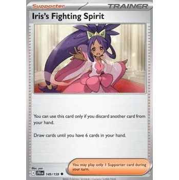 Volný čas Pokémon JTG 149/159 Iris's Fighting Spirit - Journey Together Stav: Near Mint, Verze: NORMAL