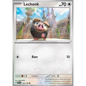 Karetní hra Pokémon JTG 139/159 Lechonk - Journey Together Stav: Near Mint, Verze: REVERSE HOLO