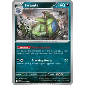 Sběratelská karetní hra Pokémon JTG 095/159 Tyranitar - Journey Together Stav: Near Mint, Verze: HOLO