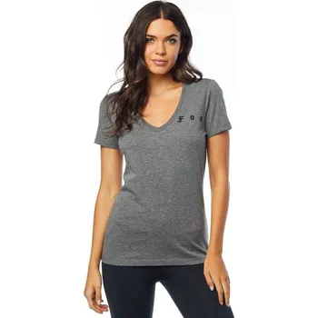 Pánské tričko FOX The Super Fox Ss Vneck Tee, Heather Graphite, LFS18F (Velikost: S) 21929-185-MASTER