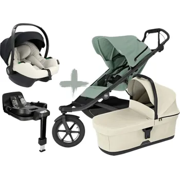 Kočárek Akční MAXI set Thule Urban Glide 3 s autosedačkou PIXEL PRO Barva korbičky:: Soft Beige, Barva autosedačky:: Beige, Barva kočárku:: Mist Green Magnetic