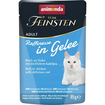 Krmivo pro kočku Mokré krmivo pro kočky ANIMONDA Vom Feinsten Raffinesse kuře s treskou 85G