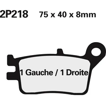 Polometalické brzdové destičky NISSIN Off-Road - 2P-218GS 2P-218GS