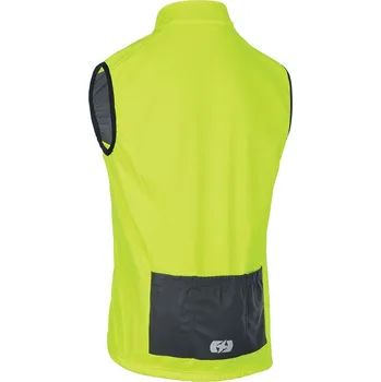 Cyklistická bunda vesta VENTURE WINDPROOF, OXFORD ADVANCED (žlutá fluo/šedá reflexní) (Velikost: 2XL) 2H213002