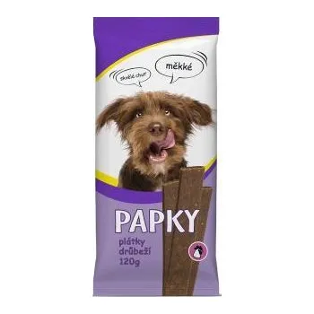 Pamlsek pro psa PAPKY Drůbeží plátky pamlsek pro psy 120 g