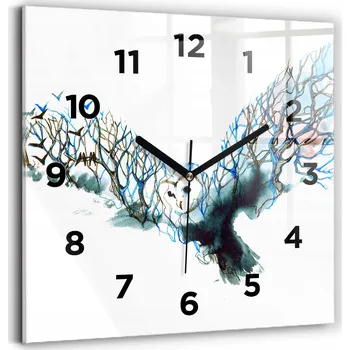 Hodiny Nástěnné hodiny Wallfluent, odstíny modré, 30 cm