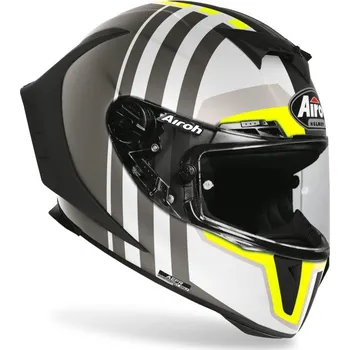 Helma na motorku přilba GP 550 S SKYLINE, AIROH (bílá/černá/fluo-matná) (Velikost: XL) GP55S38