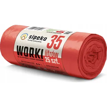 Pytle na odpadky LDPE Pytle na odpad SIPEKO 35L 25 Ks. ČERVENÉ