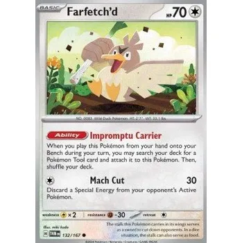 Pokémon TWM 132/167 Farfetch'd - Twilight Masquerade Stav: Near Mint, Verze: REVERSE HOLO