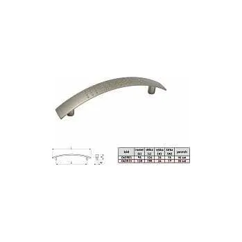 Nábytkové kování QUADRO 1 128mm úchytka matný Ni