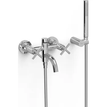 Vodovodní baterie Vanová baterie TRES Montblanc se sprchovým setem 150 mm chrom 28317601