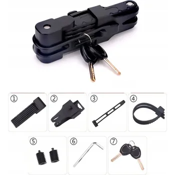 Zámek na kolo Zabezpečení kola skládací zámek Velles W-01