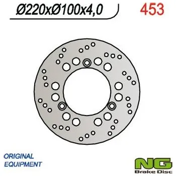 Brzda pro motocykl NG přední brzdový kotouč SUZUKI BURGMAN 125/250 02-05 (220X100X4) 3 mont. otvory 10,5