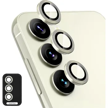 Pouzdro na mobilní telefon ENK sklo čočky fotoaparátu na Samsung Galaxy S24+ (samostatná skla) - žluté