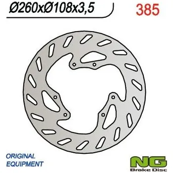 Brzda pro motocykl NG přední brzdový kotouč HUSABERG, HUSQVARNA, GAS GAS (260x108x3,5)