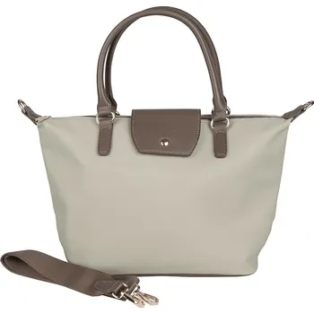 Šedo-zelená středně velká kabelka do ruky i na rameno David Jones CM7331