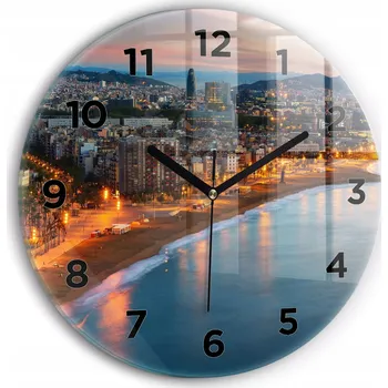 Hodiny Nástěnné hodiny Wallfluente oranžové 30 cm