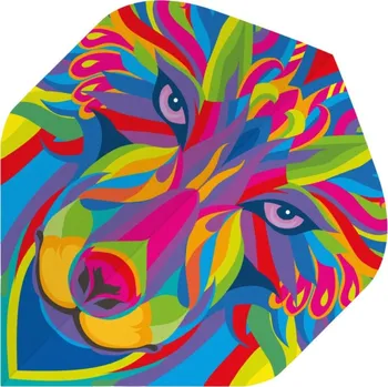 Příslušenství pro šipky Designa Letky Metronic - MultiColour Wolf F3782