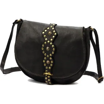 Kabelka Dámská kožená kabelka ČERNÁ ITALY