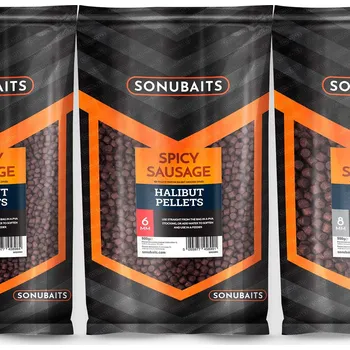 SONUBAITS Spicy Sausage Halibut Pellets průměr: 8 mm