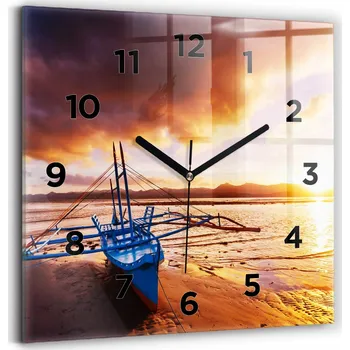 Hodiny Nástěnné hodiny Wallfluent žluté 30 cm